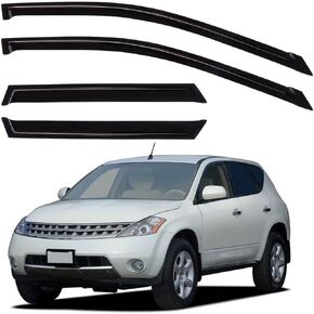 OCPTY Window Visors Fits for 2003-2007 for Nissan for Murano Tape-on Rain Guards, Side Window Wind Deflectors, 4 Pieces(2PCS Front+2PCS Rear)
