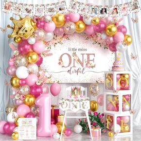 1st Birthday Decorations - Little Miss Onederful & Baby Girl Supplies