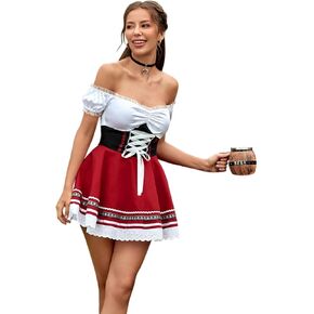 Oktoberfest Costumes Women Sexy Halloween Costumes Drindl Dresses German Girl Costume Bavarian Oktoberfest Outfits