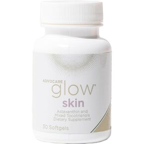 AdvoCare Glow Skin Astaxanthin & Mixed Tocotrienols Dietary Supplement - Hair, Skin & Nails Vitamins - Skin Glow Supplement with Vitamin & Antioxidant Content - Women's Astaxanthin - 30 Softgels