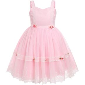 Flower Girl Tutu Dress Lace Princess Flutter Sleeve First Birthday Gown Baptism Christening Cake Smash Outfit