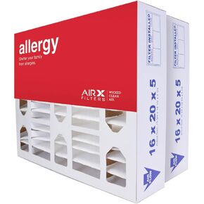 AIRX FILTERS WICKED CLEAN AIR. 16x20x5 AKA 16x20x4 - Actual Size is 15.75 x 19.5 x 4.375 Inch Air Filter MERV 11 HVAC AC Replacement for Honeywell FC100A1003 Furnace Filter, Allergy 2-Pack. USA Made.