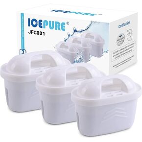 ICEPURE 1001122 Replacement Brita Maxtra+ Pitcher Water Filters，7 Stage Filteration System to Purify，Pack of 3