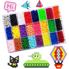 Non-Iron Fuse Beads Set Melting Beads 24 Colors 5800 Beads 5mm Refill Pack