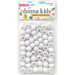 DONNA XXL Hair Beads for Kids DIY Hair Braiding, 16mm Plastic Quick Beaders for Braids - HOT PINK COLOR