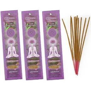 هدايا برابوجي تاج شاكرا ساهاسرارا - أعواد البخور الروحية الملفوفة يدويًا - أعواد بخور شقرا - أعواد عطرية - عصا بخور للتأمل - التنوير - 3 عبوات من 10 أعواد in Kuwait