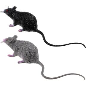 Fake Rat 2Pcs Fake Mouse Realistic Mouse Prank Fake Mice Plastic Rat Realistic Rat Prank Props for Halloween Rats