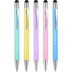 Outus Inspirational Pens Quote Pens Motivational Black Ink Pens Set Gratuation Gifts for Teachers Students Women Girl Encouraging Ballpoint Pastel Pens Office School Supplies