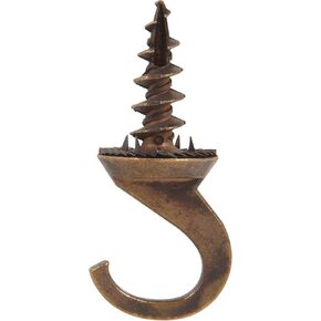 122414 Antique Brass Driller Hook Ceiling Hanger, 1-Pack