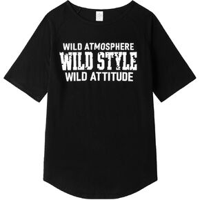 Men's Short Sleeve Graphic Tees Letter Print T Shirts Summer Casual Fashion Curve Hem Tee Top