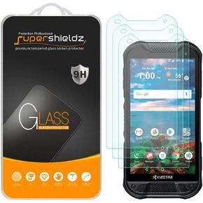 Supershieldz (3 Pack) Designed for Kyocera (DuraForce Pro 2) Tempered Glass Screen Protector, Anti Scratch, Bubble Free
