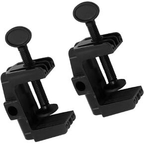 2 Pcs Desk Clamp Work Light Mounting Bracket Heavy-duty Plastic Table Mounting Clamp for Desk Lamp, Magnify Lamp, Tablet Holder, Etc