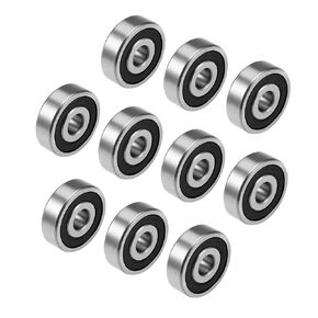 Motoforti Universal Motorcycle Ball Bearing, Carbon Steel, Silver Tone, 10 Pc