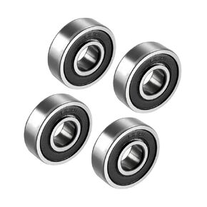 Motoforti Universal Deep Groove Ball Bearing, Carbon Steel, Silver Tone, 4 Pc