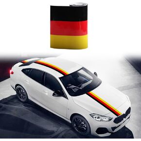 ramuel 118’’x6’’ M-Colored Stripe Decal Sticker Compatible with BMW Exterior or Interior Decoration,Grille Fender Hood Side Skirt Bumper Side Mirror Dashboard Decoration Sticker(3Mx15CM)