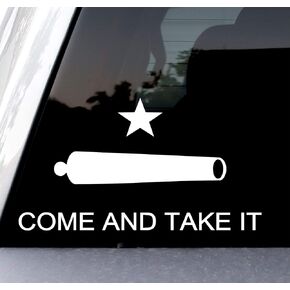 Sunset Graphics & Decals Come and Take It Car Decal Sticker | Cars Trucks Vans Walls Laptop | White | 5.5 inch | SGD000050