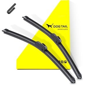 Wiper Blade,Dog Tail 21"" + 19"" Premium All-Season Front Windshield Wiper Blades (Set of 2), DT-21+19-FBA