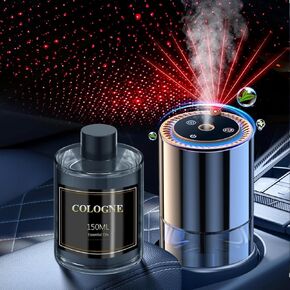 معطر هواء السيارة، رذاذ الزيوت العطرية، موزع روائح السيارة مع جهاز عرض على شكل نجمة وإضاءة مزاجية محيطة باللهب، تركيز قابل للتعديل، تشغيل/إيقاف تلقائي (كولونيا)......، المحيط in Kuwait