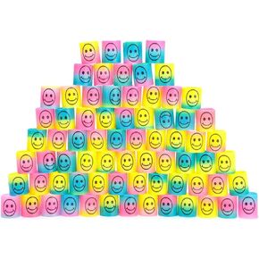 PowerTRC 72 Pieces Mini Emoji Rainbow Springs | Vibrant Colorful Springs for Endless Entertainment | Bulk Set of Assorted Rainbow Magic Coil Spring for Birthdays, Party Favors, Gifts