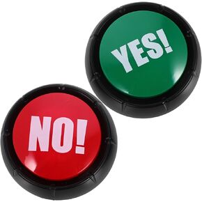 Totority Funny Buzzer Button Toy - Gifts, Game Addition, Stocking Stuffer (Yes No)