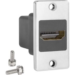 QIANRENON 4K HDMI محول لوحة مستطيلة HDMI 2.0 أنثى إلى أنثى لوحة جبل موصل HDMI تركيب قاعدة عرض عالية الدقة، التركيب على لوحة الجهاز، سطح المكتب، الجدار، لجهاز عرض شاشة الكمبيوتر HDTV