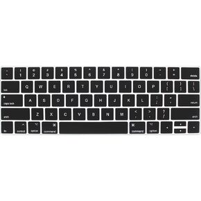 Ultra Thin Silicone Keyboard Cover Skin Protector Film Compatible with MacBook Pro 13" Model A1706 & MacBook Pro 15" Model A1707 with Touch Bar (2017 & 2016 Release) (Black)