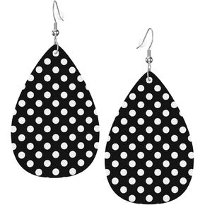 Vintage Sunflower Faux Leather Earrings For Women Lightweight Teardrop Dangle Earrings Gift