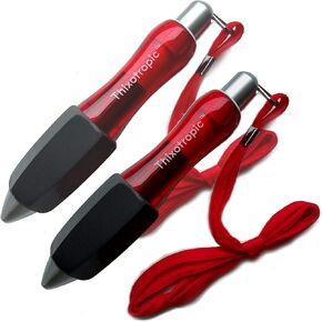 HEAVY Super Big Fat Weighted Pens (Twin Pack) with Silicone Hex-Grips and Premium Ink