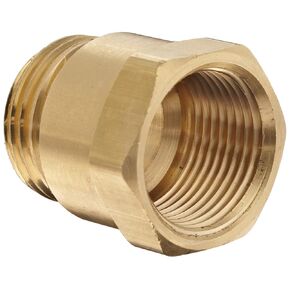 Dixon BA796 Brass Fitting, Adapter, 3/4" GHT Male x 3/4" NPTF Female
