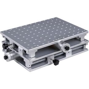 2-Axis Workbench 2D Axis Work Table US Stock XY Table 2-Axis Moving Table Workbench with Polished Lifting Platform for Laser Engraver Machine