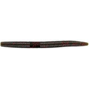 Yamamoto 9-10-318 Senko Worm, 5" 10pk, Green Pumpkin with Large Red, One Size