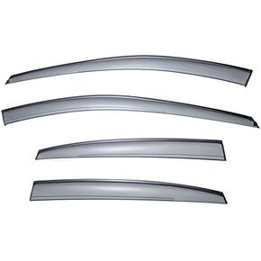 WellVisors Window Visors Wind Deflectors Compatible With Subaru 2013-2017 XV Crosstrek/Impreza Sport Hatchback 2012-2016 With Black Trim Rain Guards 3-847SU007