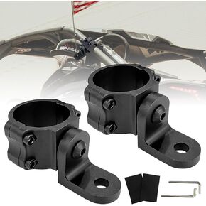 2Pack UTV Whip Mount, Aluminium Alloy Light Flag Mounts for 1.75" to 2" Roll Cage, 360° Adjustable Whip Light Flag Mounting Bracket for UTV Polaris RZR SXS Can Am