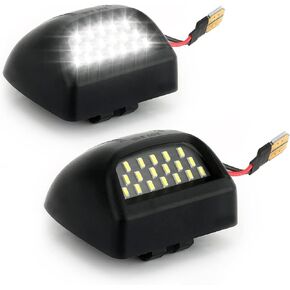 Pack-2 مجموعة مصابيح LED كاملة للوحة الترخيص، 6500K، متوافقة مع كاديلاك إسكاليد تشيفي سيلفرادو 1500 2500 3500 سوبربان تاهو جي إم سي سييرا 1500 2500 3500 يوكون XL (ضوء أبيض) in Kuwait