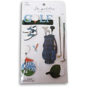 3D Golf Stickers for Journaling, Scrapbooking, Cardmaking, Arts & Crafts - 9 Pieces