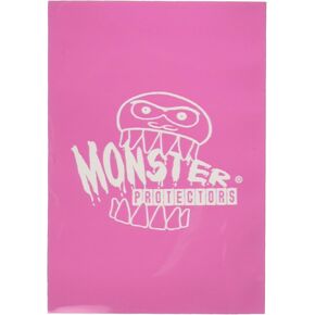 Monster Protectors Sleeves Sleeves - Smaller Size Gloss with Monster Logo - Pink (Fits Yugioh and Other Smaller Sized Gaming Cards)