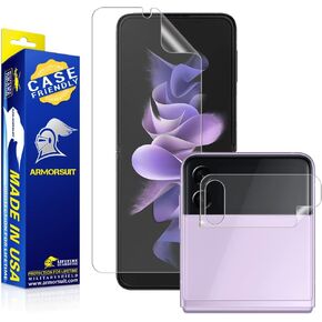 ArmorSuit (عبوة من عبوتين من واقي الشاشة MilitaryShield المضاد للوهج مصمم لهاتف Samsung Galaxy Z Flip 3 5G (2021) غلاف غير لامع صديق للبيئة