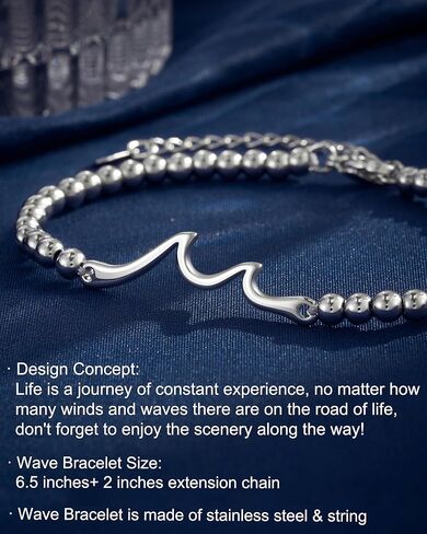 Tarsus Birthday Gifts for Women, Through The Waves of Life, Birthday Bracelet for Women Friend Sister Daughter Mom Grandma... in Kuwait