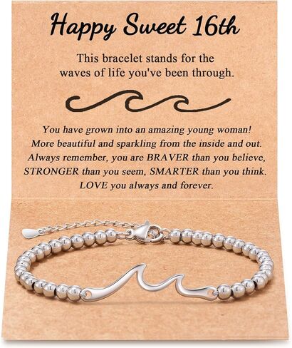 Tarsus Birthday Gifts for Women, Through The Waves of Life, Birthday Bracelet for Women Friend Sister Daughter Mom Grandma... in Kuwait