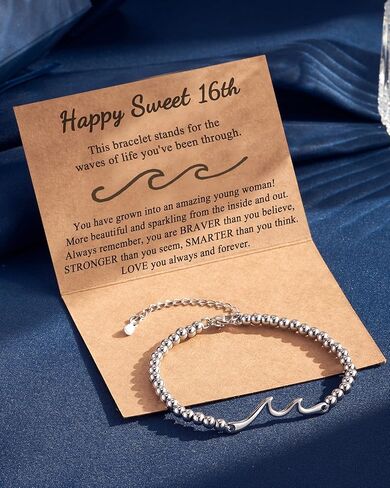 Tarsus Birthday Gifts for Women, Through The Waves of Life, Birthday Bracelet for Women Friend Sister Daughter Mom Grandma... in Kuwait