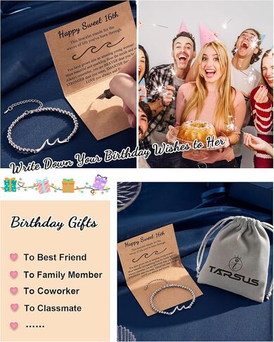 Tarsus Birthday Gifts for Women, Through The Waves of Life, Birthday Bracelet for Women Friend Sister Daughter Mom Grandma... in Kuwait