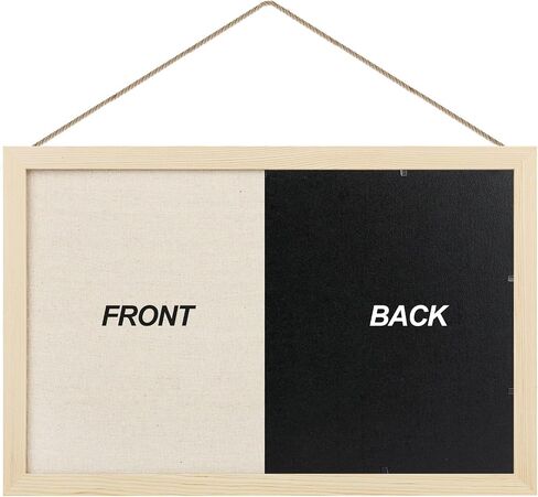 Kinlink Cork Board Bulletin Board with Linen, Wood Framed Cork Board 16x11 inch 2 Pack, Pin Board for Wall with 20-Pushpin for Office, Bedroom, School, Light Wood in Saudi Arabia