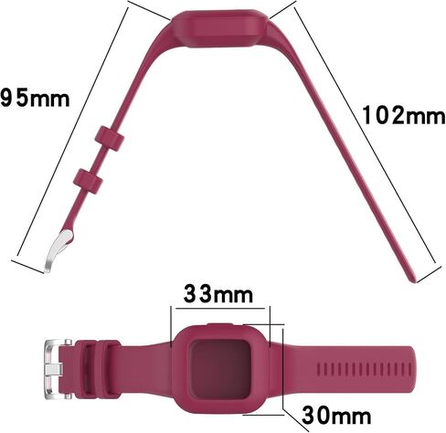 سوار سيليكون REYDA متوافق مع Garmin Vivofit jr.3، سوار ساعة سيليكون مرن ناعم ومسامي، سوار معصم رياضي بإبزيم معدني لسوار بديل لـ Garmin Vivofit jr.3 لتتبع اللياقة البدنية in Kuwait