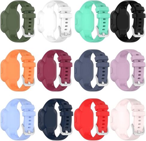 سوار سيليكون REYDA متوافق مع Garmin Vivofit jr.3، سوار ساعة سيليكون مرن ناعم ومسامي، سوار معصم رياضي بإبزيم معدني لسوار بديل لـ Garmin Vivofit jr.3 لتتبع اللياقة البدنية in Kuwait