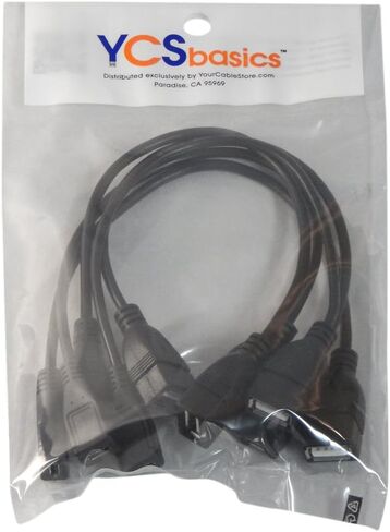 YCS Basics 9 Inch USB 2.0 A Female to Micro B Female Extension Cable in Saudi Arabia