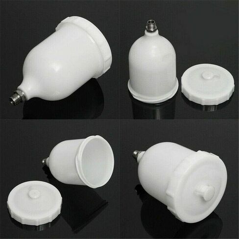600mL Spray Gun Cup ABS Plastic Gravity Feed Paint Cup Replacement Pot withThread Connector for Most Automotive Series Spray Guns in Saudi Arabia