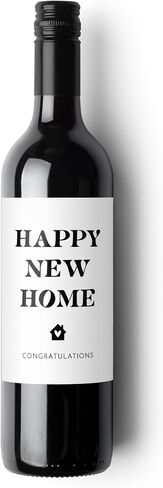 (Set of 2) New Home Wine Label. Gift for New Homeowners. Realtor Gifts. Closing Gift. (Happy New Home) in Saudi Arabia
