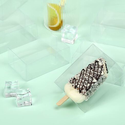 VGOODALL Small Popsicle Clear Box Set, 30PCS Cakesicle Clear Boxes Food Candy Treat Boxes for DIY Baking Wedding Baby Shower Kids Birthday Party in Saudi Arabia