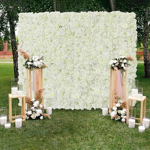 Artificial Rose Flower Wall Backdrop Champagne 5ftx3.74ft Wedding 3D Floral Wall Background for Bridal Shower Birthday Party Stage Decorations in Saudi Arabia