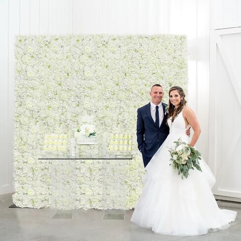 Artificial Rose Flower Wall Backdrop Champagne 5ftx3.74ft Wedding 3D Floral Wall Background for Bridal Shower Birthday Party Stage Decorations in Saudi Arabia